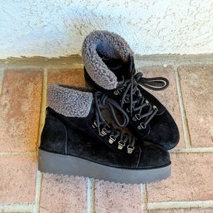 *NWOB*SAM EDELMAN Franc Faux Shearling Hiking Boots